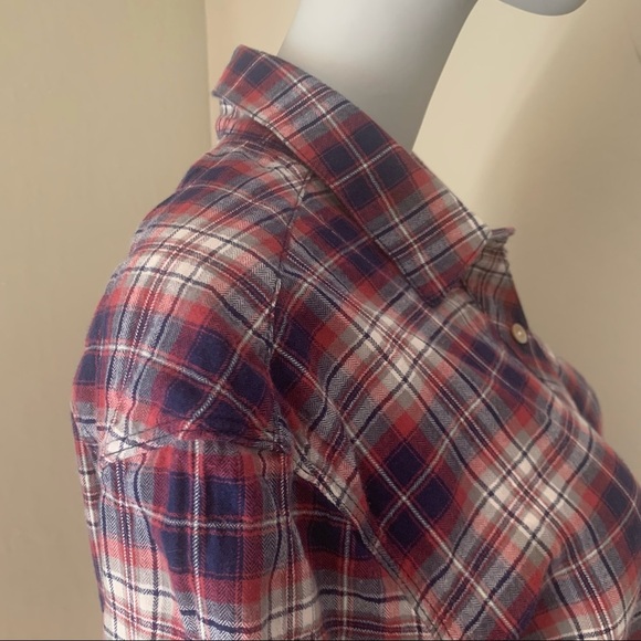 CALIFORNIA TAILOR No. 1 Flannel Button Up Shirt Plaid 100% Cotton Soft Size L - Picture 7 of 13